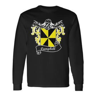 Campbell Coat Of Arms Surname Last Name Crest Long Sleeve T-Shirt - Seseable