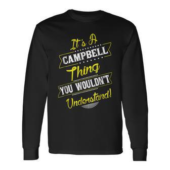 Campbell Thing Name Reunion Surname Tree Long Sleeve T-Shirt - Seseable
