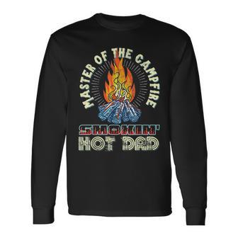 Campfire Master Smoking Hot Dadbod Vintage Distressed Retro Long Sleeve T-Shirt | Mazezy