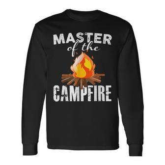 Camping Master Of The Campfire Outdoors Long Sleeve T-Shirt - Seseable