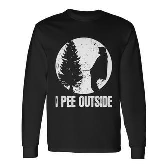 Camping Shirts For Men I Pee Outside Inappropriate Tshirt Long Sleeve T-Shirt - Monsterry
