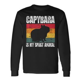 Capybara Is My Spirit Animal Capybara Pet Animal Long Sleeve T-Shirt - Seseable