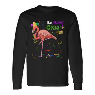 Carnival Party Idea Flamingo Mardi Gras Long Sleeve T-Shirt - Seseable