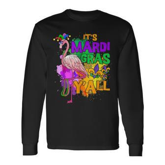 Carnival Party Idea Flamingo Mardi Gras V5 Long Sleeve T-Shirt - Seseable