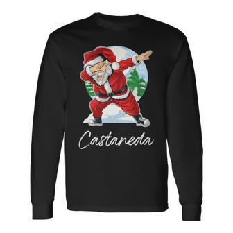 Castaneda Name Santa Castaneda Long Sleeve T-Shirt - Seseable