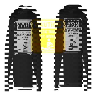 Caution Athletic Trainers At Work Long Sleeve T-Shirt | Mazezy