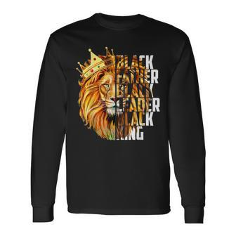 Celebrate Junenth 1865 Black King Black Father Proud Lion Long Sleeve T-Shirt T-Shirt | Mazezy