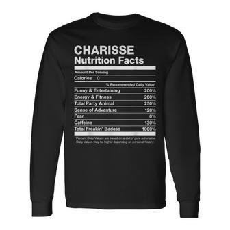 Charisse Nutrition Facts Name Named Long Sleeve T-Shirt - Seseable