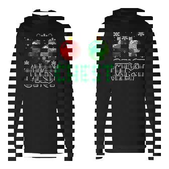 Chest Nuts Christmas Matching Couple Chestnuts Long Sleeve T-Shirt - Thegiftio