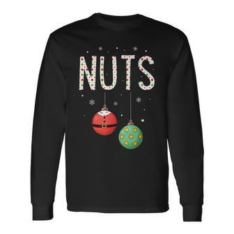 Chest Nuts Matching Funny Christmas Couples Chestnuts V3 Men Women Long Sleeve T-shirt Graphic Print Unisex - Seseable