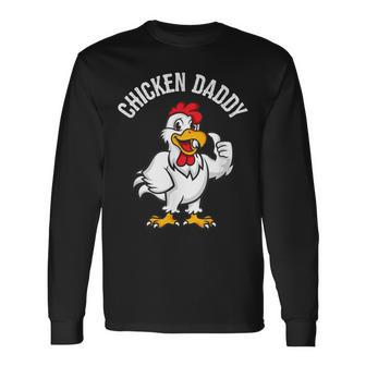 Chicken Daddy Chicken Dad Farmer Poultry Farmer V2 Men Women Long Sleeve T-shirt Graphic Print Unisex - Seseable