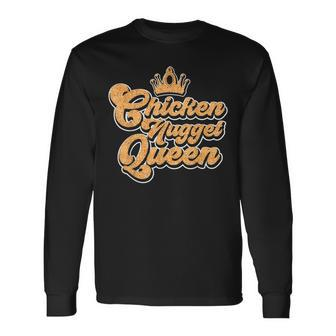 Chicken Nugget Queen Chicken Nuggets Men Women Long Sleeve T-shirt Graphic Print Unisex - Seseable