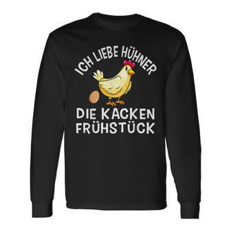 Chicken Spruch Bäuerin Bauern Huhn Henne Hahn Hühner Langarmshirts - Seseable