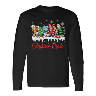 Christmas Cardiac Nurse Crew Santa Elf Friends Xmas Pajama Men Women Long Sleeve T-shirt Graphic Print Unisex - Seseable