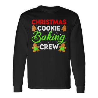 Christmas Cookie Baking Crew Pajama Christmas Gingerbread Men Women Long Sleeve T-shirt Graphic Print Unisex - Seseable