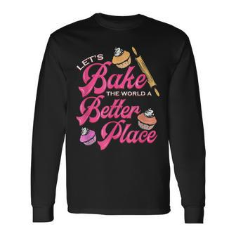 Christmas Cookies Baking Cupcake Baker Cake Chef Men Women Long Sleeve T-shirt Graphic Print Unisex - Seseable