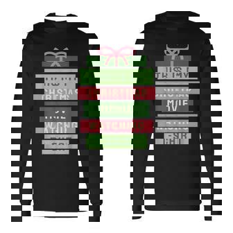 This Is My Christmas Movie Watching Adorable Cozy Men Women Long Sleeve T-Shirt T-shirt Graphic Print - Thegiftio