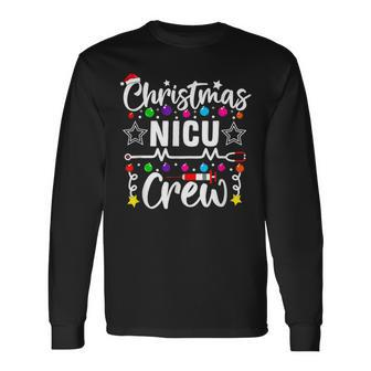 Christmas Nicu Crew Nurse Doctor Tech Neonatal Icu Squad V2 Men Women Long Sleeve T-shirt Graphic Print Unisex - Seseable