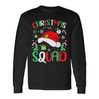 Christmas Squad Family Group Matching Christmas Pajama Party Men Women Long Sleeve T-shirt Graphic Print Unisex - Seseable