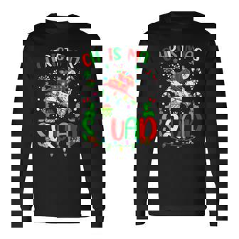 Christmas Squad Family Group Matching Christmas Pajama Party V2 Men Women Long Sleeve T-shirt Graphic Print Unisex | Seseable FR