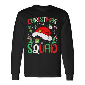 Christmas Squad Family Group Matching Christmas Party Pajama Men Women Long Sleeve T-shirt Graphic Print Unisex - Seseable