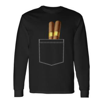 Cigar Smoke Cuban Cuba Tobacco For Smoker Long Sleeve T-Shirt - Seseable