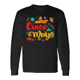 Cinco De Mayo Mexican Fiesta Party 5 De Mayo Sombrero Long Sleeve T-Shirt T-Shirt | Mazezy