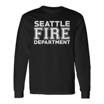 City Of Seattle Fire Rescue Washington Firefighter Long Sleeve T-Shirt - Seseable