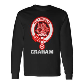Clan Graham Emblem Crest Symbol Badge Men Women Long Sleeve T-Shirt T-shirt Graphic Print - Thegiftio UK
