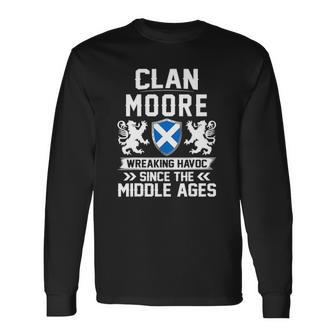 Clan Moore Scottish Scotland Fathers Men Women Long Sleeve T-Shirt T-shirt Graphic Print - Thegiftio UK