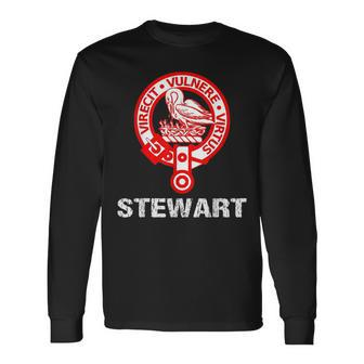 Clan Stewart Emblem Crest Symbol Badge Men Women Long Sleeve T-Shirt T-shirt Graphic Print - Thegiftio UK