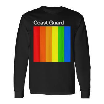 Coast Guard Colors Graphic Long Sleeve T-Shirt - Seseable