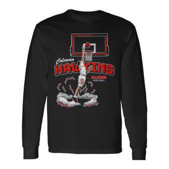 Coleman Hawkins Illinois Basketball Long Sleeve T-Shirt T-Shirt | Mazezy