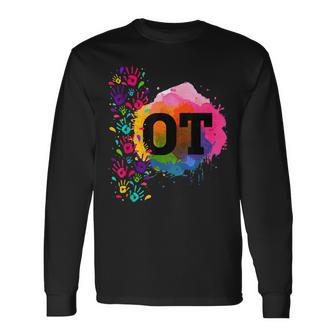 Colorful Ota Health Care Ot Therapist Occupational Therapy Men Women Long Sleeve T-shirt Graphic Print Unisex - Seseable