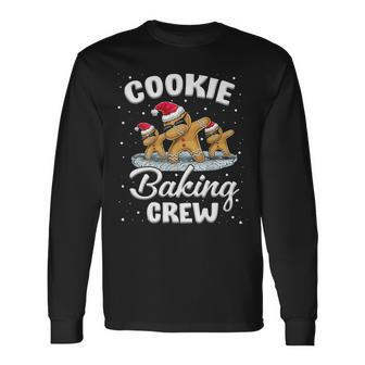 Cookie Baking Crew Family Christmas Gingerbread Santa Hat V2 Men Women Long Sleeve T-shirt Graphic Print Unisex - Seseable