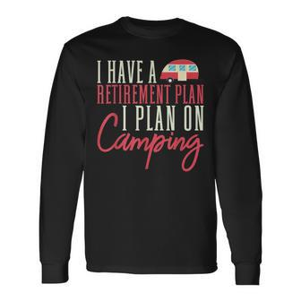 Cool Camper Design Funny Camping Men Women Long Sleeve T-shirt Graphic Print Unisex - Seseable