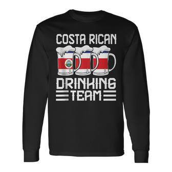 Costa Rican Drinking Team Costa Rica Long Sleeve T-Shirt - Seseable