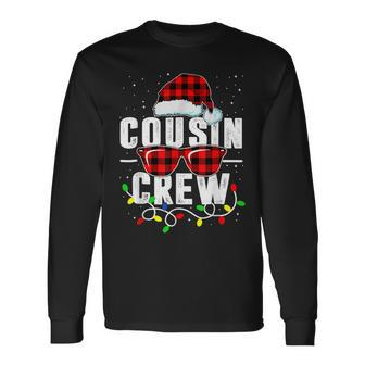 Cousin Crew Christmas 2022 Family Pajamas Buffalo Red Plaid Men Women Long Sleeve T-shirt Graphic Print Unisex - Seseable