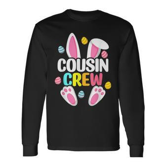 Cousin Crew Easter Bunny Happy Easte Matching Toddler Long Sleeve T-Shirt T-Shirt | Mazezy