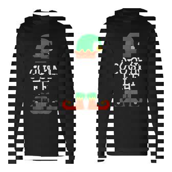 Cousin Elf Christmas Matching Family Funny Pajama Pj Xmas Men Women Long Sleeve T-shirt Graphic Print Unisex | Seseable FR