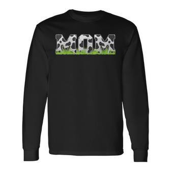 Cow Birthday Matching Mom Cow Print Long Sleeve T-Shirt T-Shirt | Mazezy