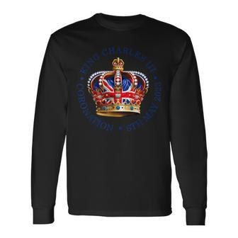 Cr Iii King Charles Coronation May 2023 British Royal Crown Long Sleeve T-Shirt T-Shirt | Mazezy
