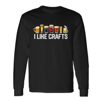 I Like Craft Beer Microbrew Hops Dad MEN Long Sleeve T-Shirt - Monsterry CA