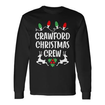 Crawford Name Christmas Crew Crawford Long Sleeve T-Shirt - Seseable