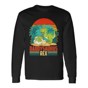 Cute Daddysaurus Rex Long Sleeve T-Shirt - Monsterry