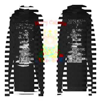 Cute Ragdoll Cat Lovers Holiday Tree Christmas Men Women Long Sleeve T-Shirt T-shirt Graphic Print - Thegiftio