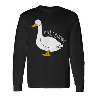 Cute Silly Goose Ugly Xmas Goose Trendy Clothing Long Sleeve T-Shirt T-Shirt | Mazezy