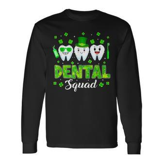 Cute Tooth Leprechaun Hat Dental Squad St Patricks Day Long Sleeve T-Shirt - Seseable