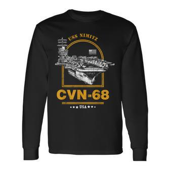 Cvn-68 Uss Nimitz Long Sleeve T-Shirt | Seseable CA