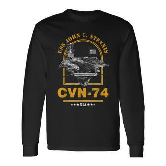 Cvn-74 Uss John C Stennis Long Sleeve T-Shirt - Seseable